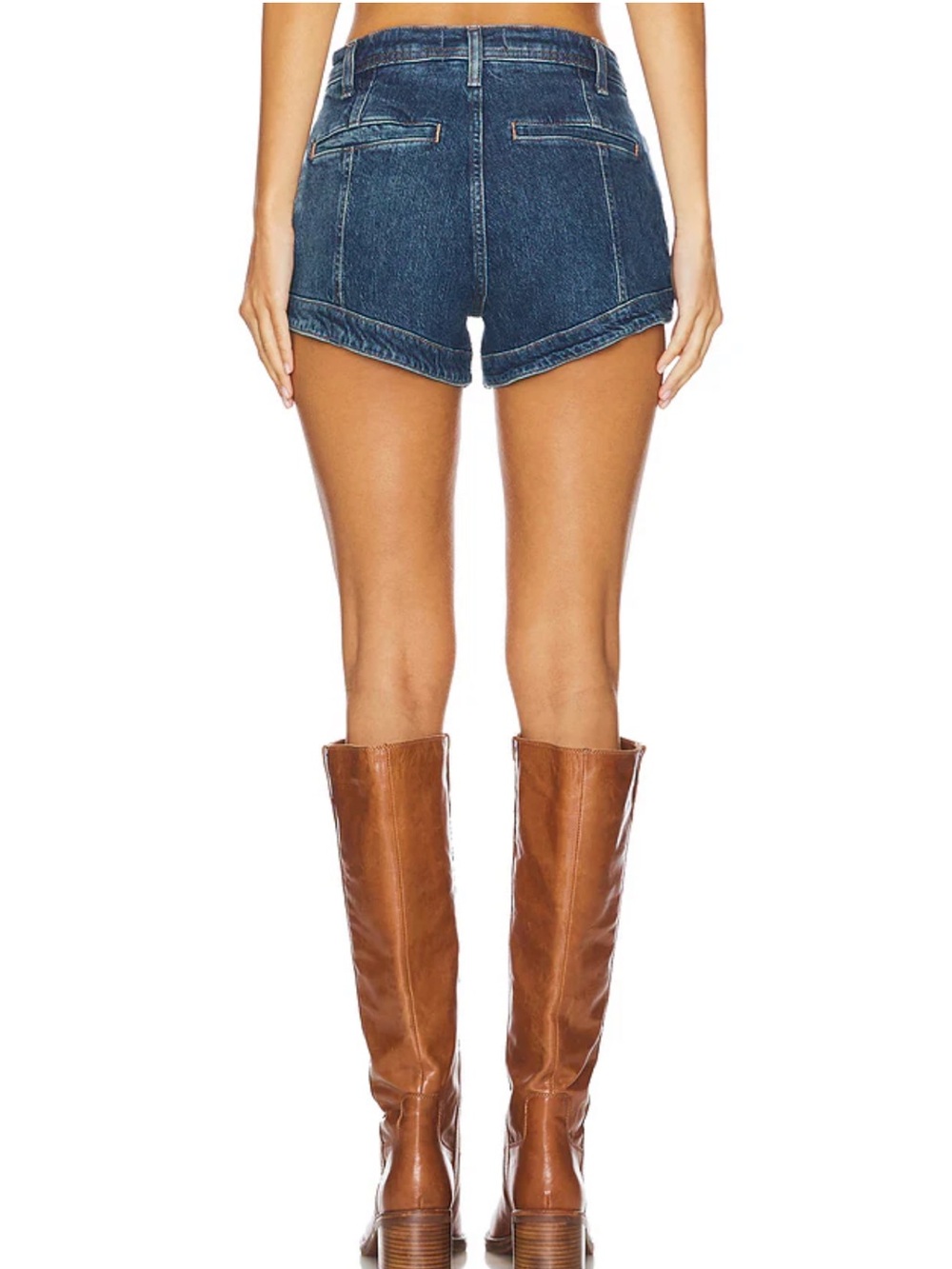 We The Free/Free People Crvy Mona High Rise Shorts In Bombay Blue size 28 - Picture 2 of 7